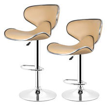 Load image into Gallery viewer, New 1 Pair High Quality PU Leather Butterfly Backrest Chair Bar Stool Gas Lift Height Adjusted Rotatable Kitchen Bar Chair HWC