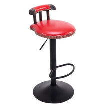 Load image into Gallery viewer, INDUSTRIAL VINTAGE RUSTIC RETRO SWIVEL COUNTER BAR STOOL CAFE CHAIR WITH BACKREST RESTAURANT BAR CAFE HOME KITCHEN DECORATION
