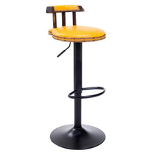 Load image into Gallery viewer, INDUSTRIAL VINTAGE RUSTIC RETRO SWIVEL COUNTER BAR STOOL CAFE CHAIR WITH BACKREST RESTAURANT BAR CAFE HOME KITCHEN DECORATION
