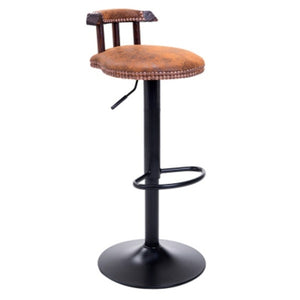 INDUSTRIAL VINTAGE RUSTIC RETRO SWIVEL COUNTER BAR STOOL CAFE CHAIR WITH BACKREST RESTAURANT BAR CAFE HOME KITCHEN DECORATION