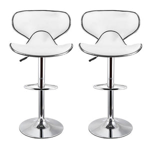 New 1 Pair High Quality PU Leather Butterfly Backrest Chair Bar Stool Gas Lift Height Adjusted Rotatable Kitchen Bar Chair HWC